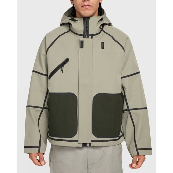 Nike Tech Men's Storm-FIT Hooded Full Zip Rain Jacket Size Large-TALL HM9473-320 - Picture 1 of 9